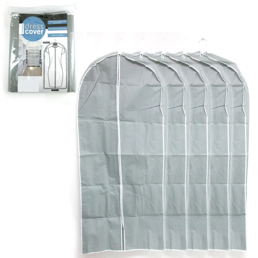 5 Long Dress Gown 53" Suit Garment Bags Breathable Storage Cover Foldable Travel