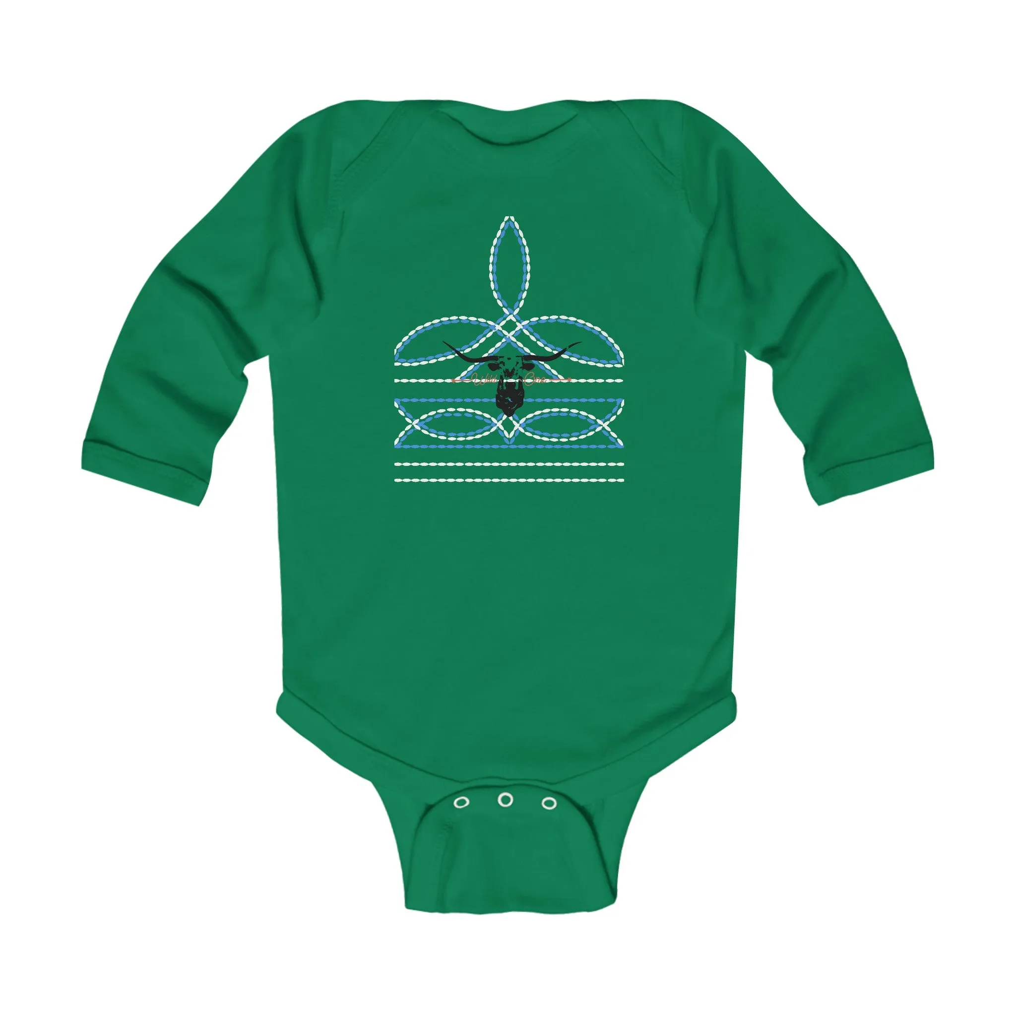 Boot Stitch Infant Long Sleeve Bodysuit