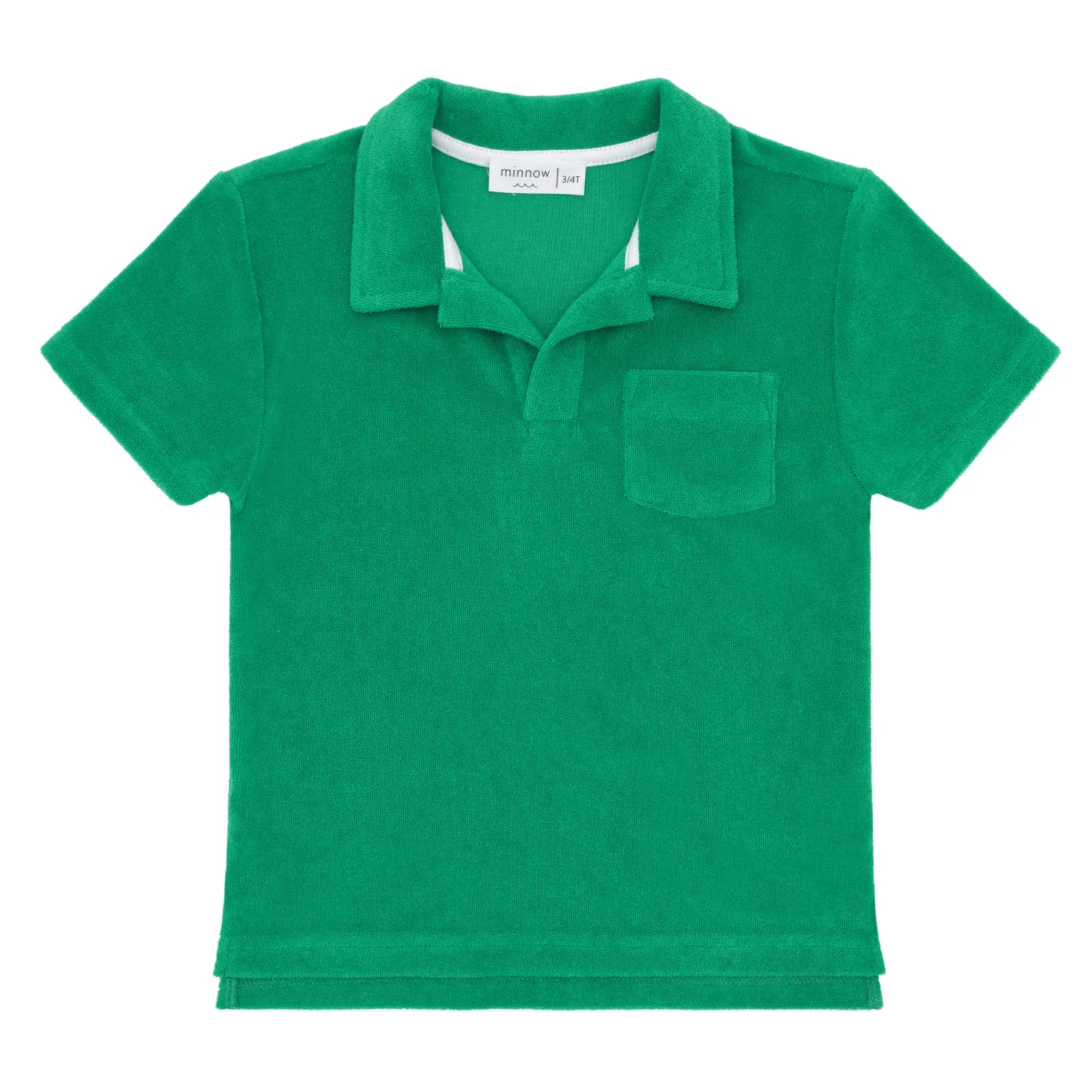 boys bermuda green french terry polo