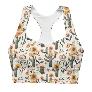 Cactus Sunflower Eco Sports Bra Top