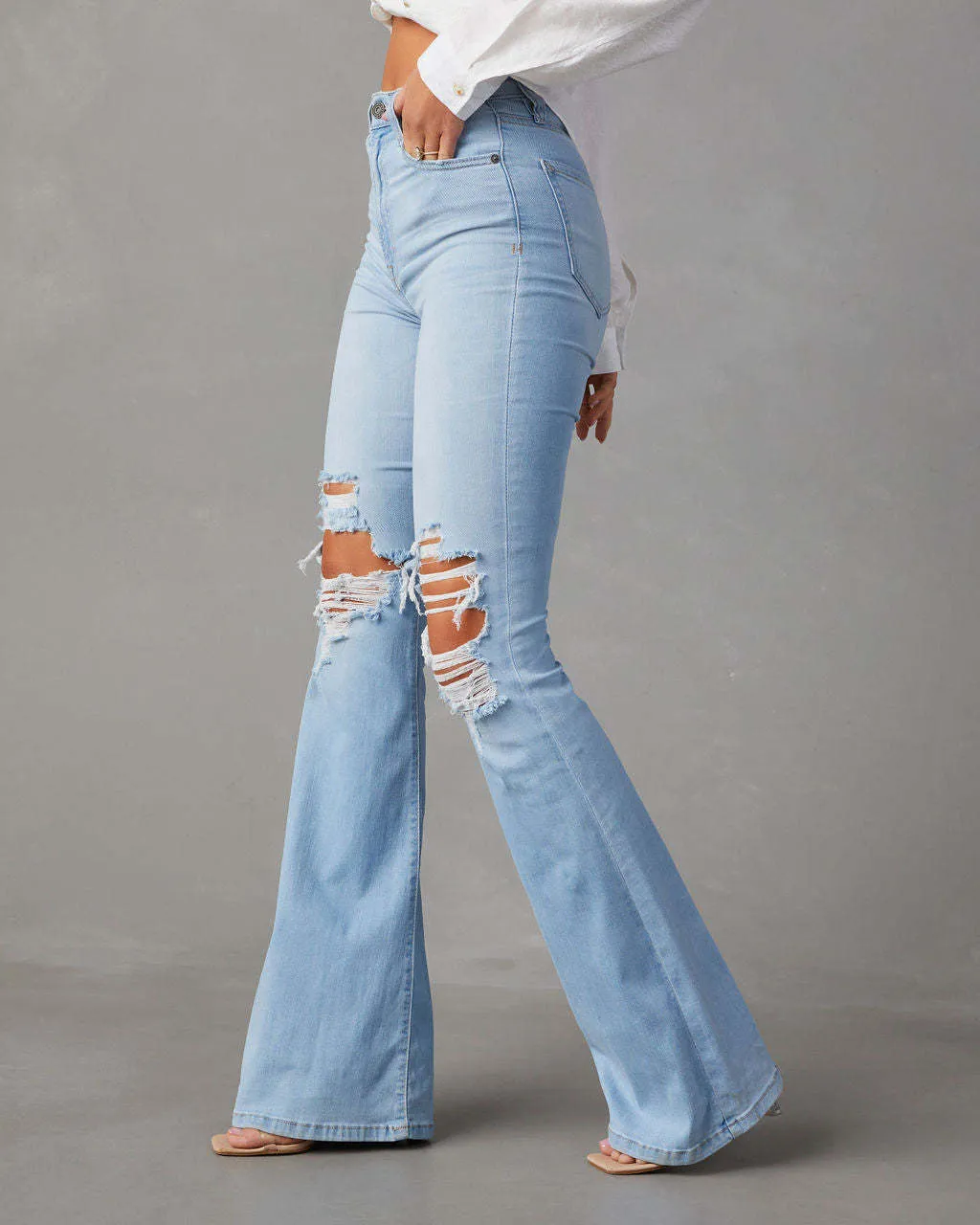 Fashion Temperament Wide-Leg Jeans