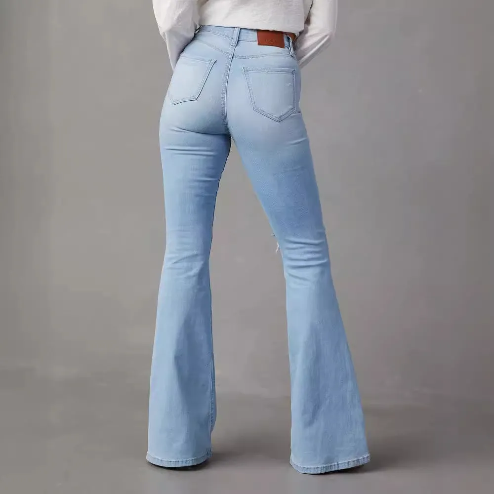 Fashion Temperament Wide-Leg Jeans