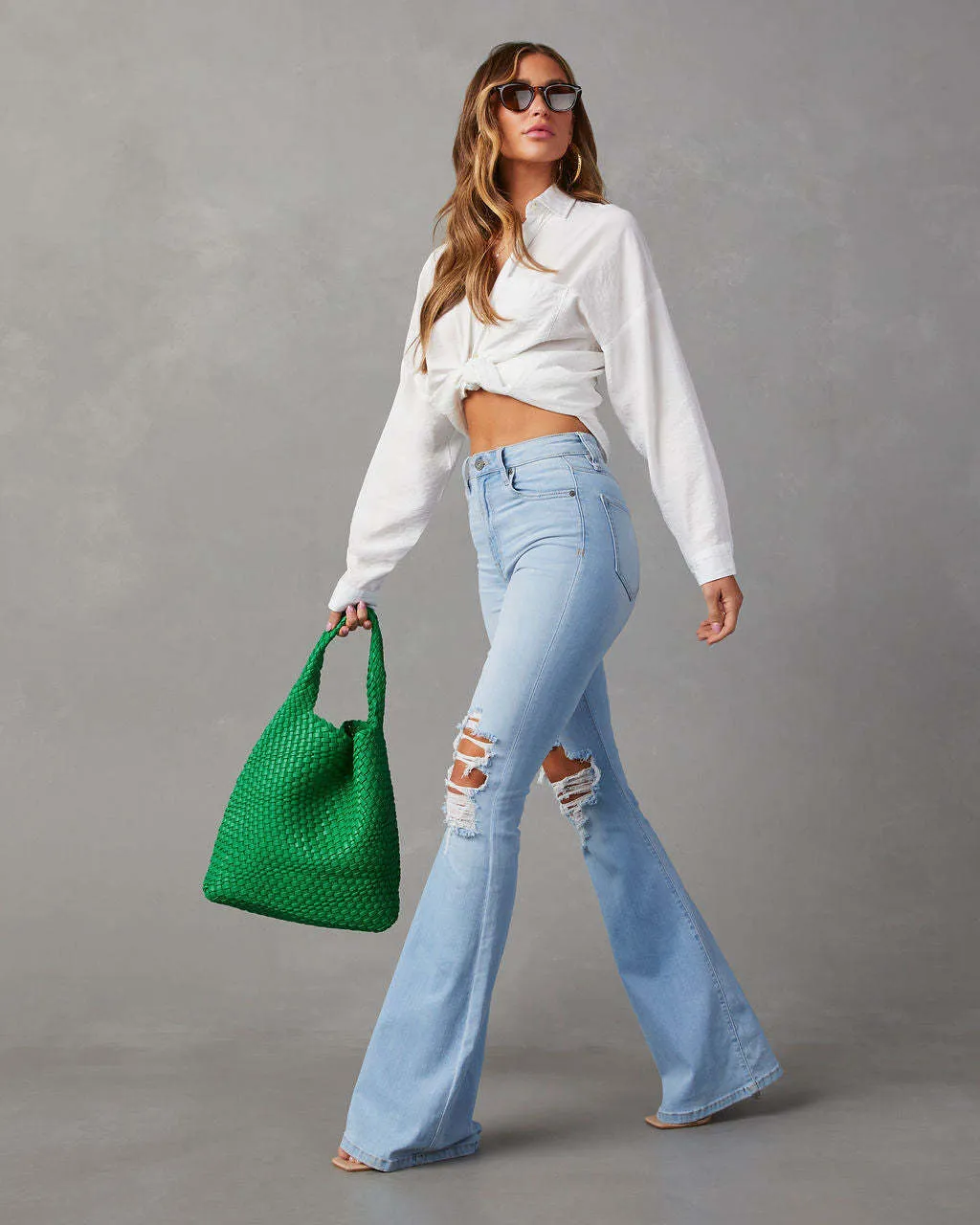 Fashion Temperament Wide-Leg Jeans