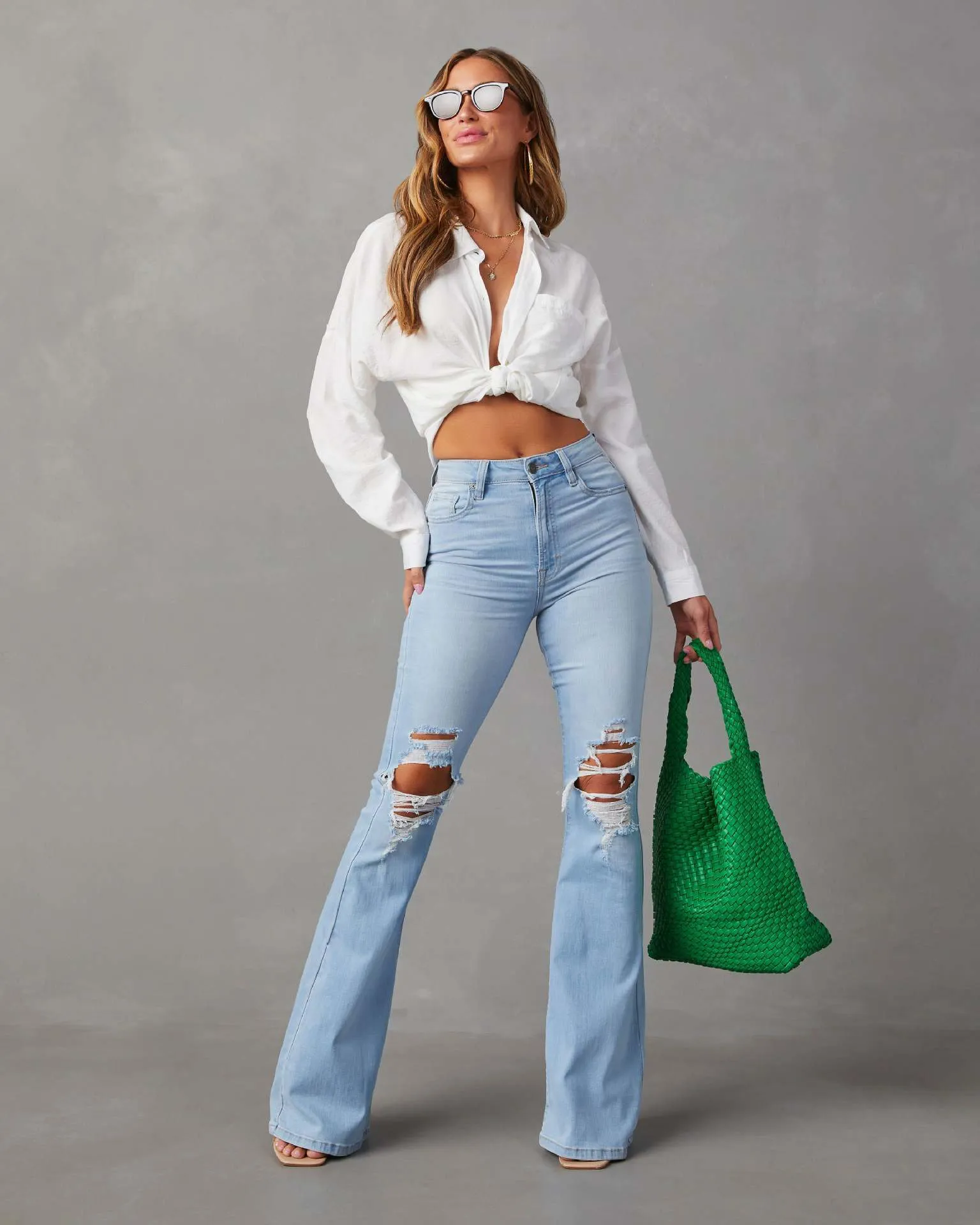 Fashion Temperament Wide-Leg Jeans