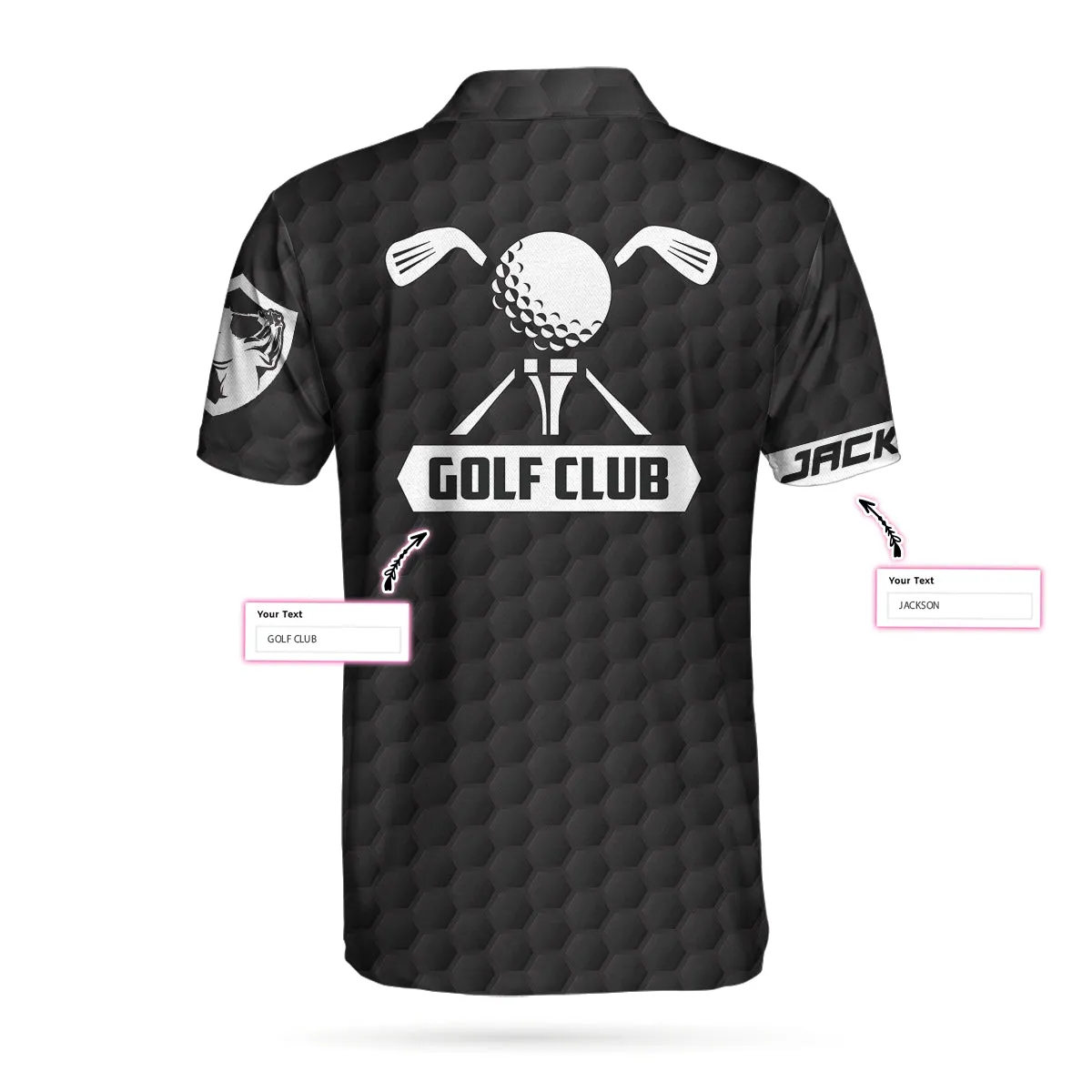 Golf Ball And Golf Club Custom Polo Shirt, Personalized Black American Flag Polo Shirt, Best Golf Shirt For Men Coolspod
