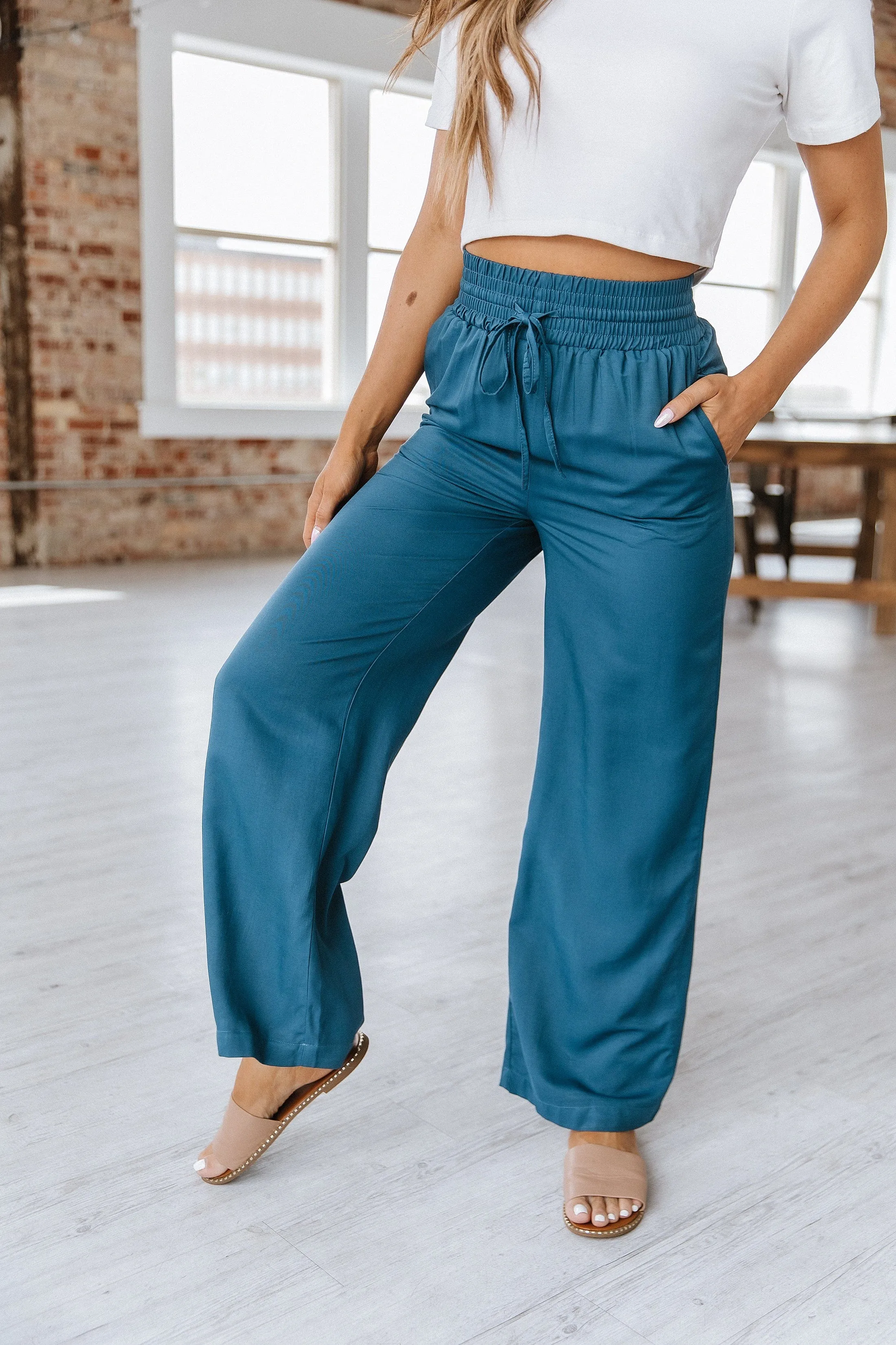 Heidi Drawstring Wide Leg Pant | S-XL | PRE ORDER