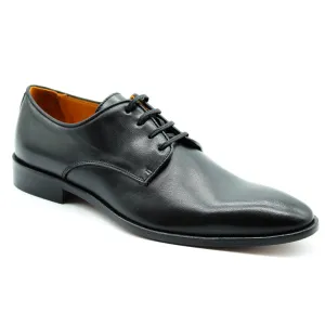 Men's Italian Black Leather Lace-Up