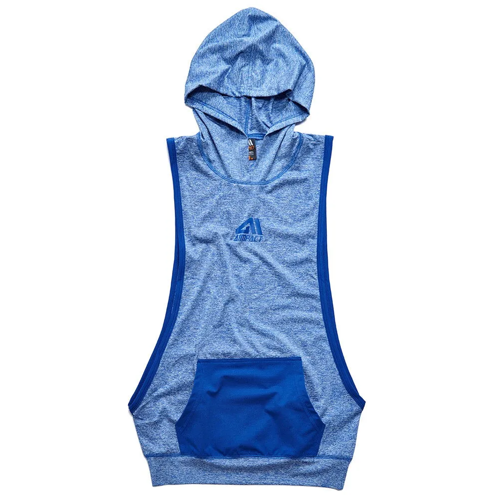 Muscle Cut Stringer Tank Top Sleeveless Hoodie