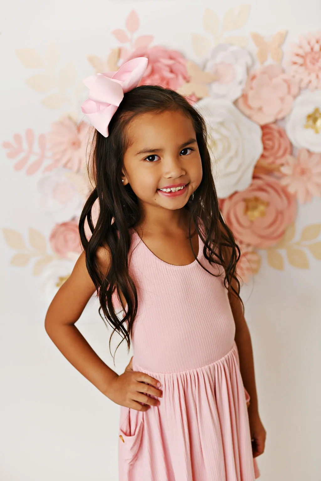 Swoon Baby Clothing Bamboo Rose Pink Pocket Dress