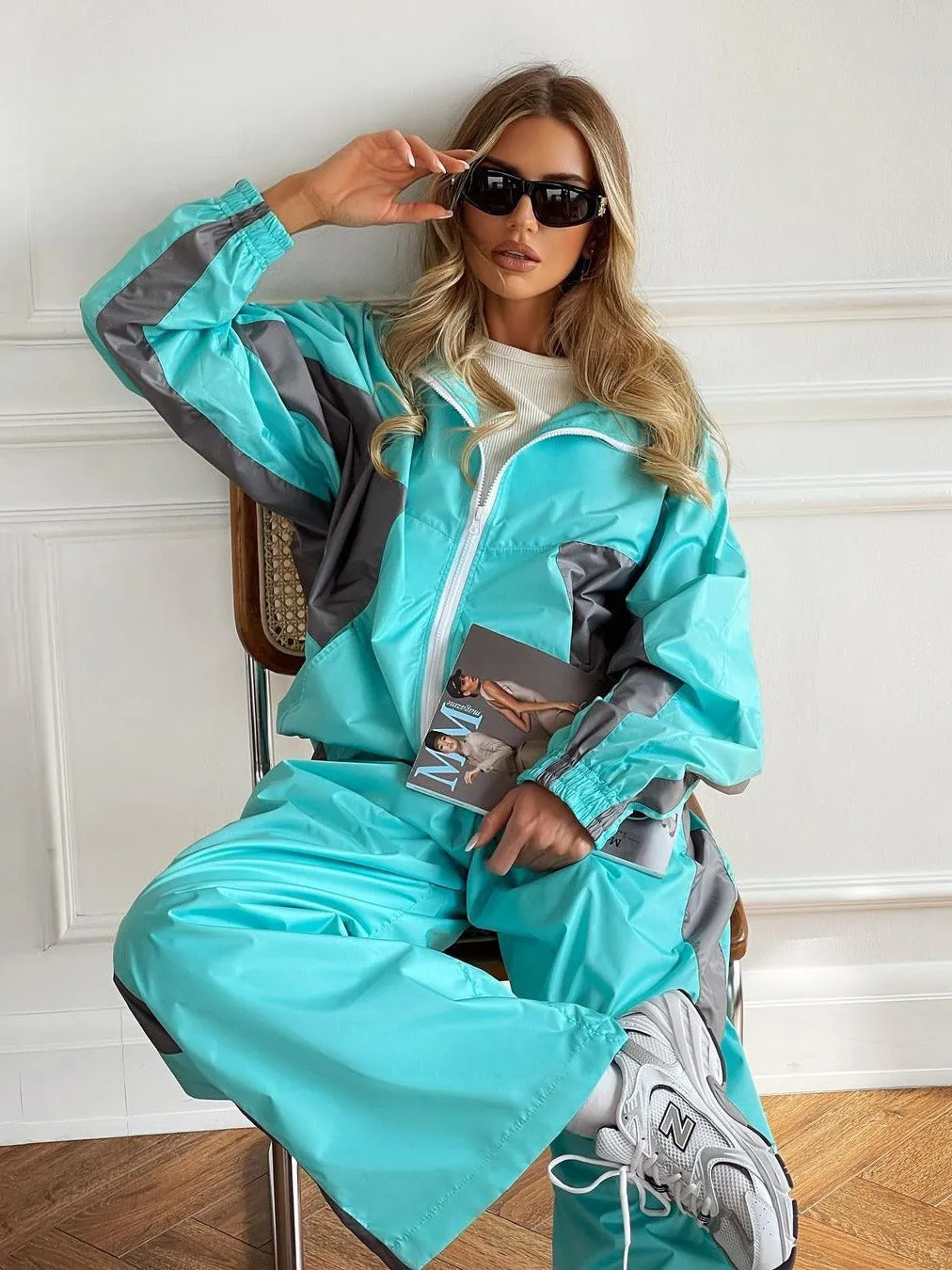 Two-Piece Loose Casual Pant Suit